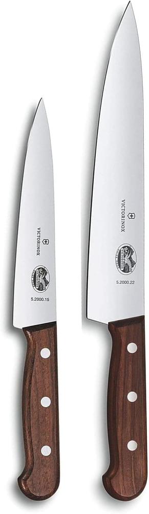 Victorinox Rosewood Küchenmesser-Set, 2-tlg, mit Holzgriff, Officemesser 15 cm, Tranchiermesser 22 cm Bild 1