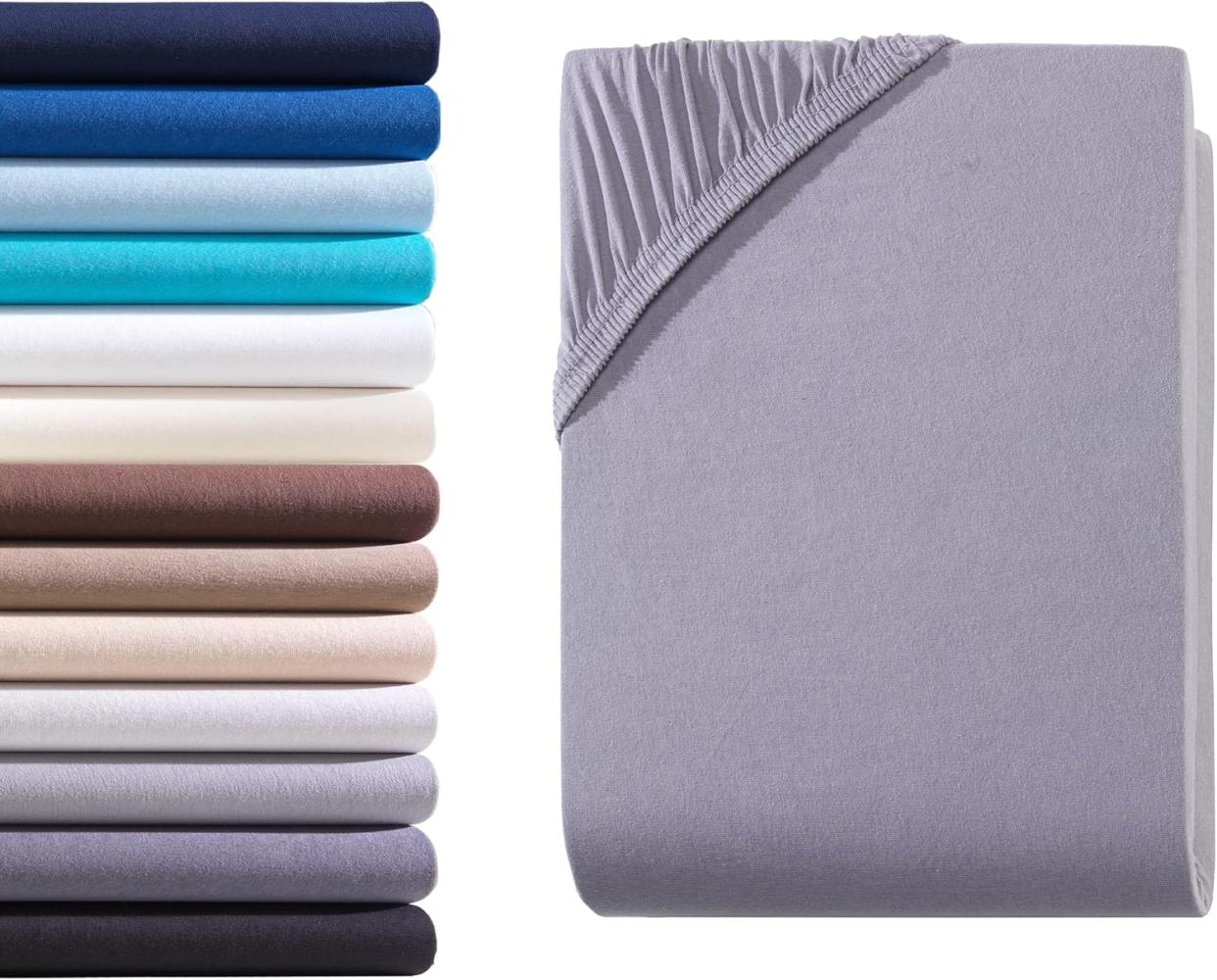 Hometex Premium Textiles Spannbettlaken Boxspringbett Spannbettlaken für hohe Matratzen, Jersey, Gummizug: rundum, Premium Qualität 160 g/m² feinster Baumwolle Bild 1