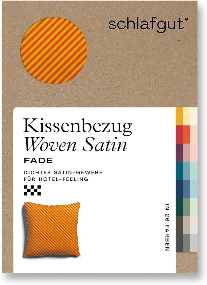 Schlafgut Woven Fade Bettwäsche|Kissenbezug einzeln 40x40 cm| yellow-deep-red-mid Bild 1