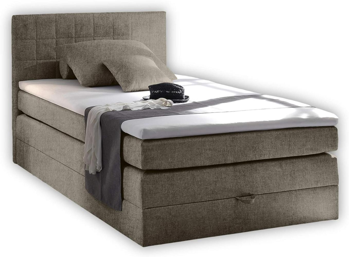 Boxspringbett mit Bettkasten HAWAI 1 120cm grau Bild 1