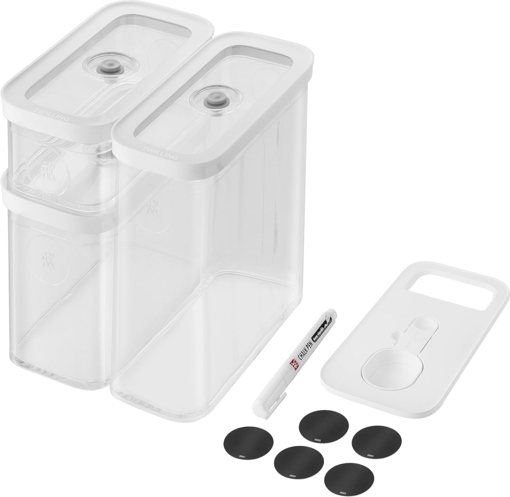 Zwilling Vakuumbehälter CUBE Set M, Kunststoff, (Set, 5-tlg), modulare, stapelbare Aufbewahrungsboxen Bild 1