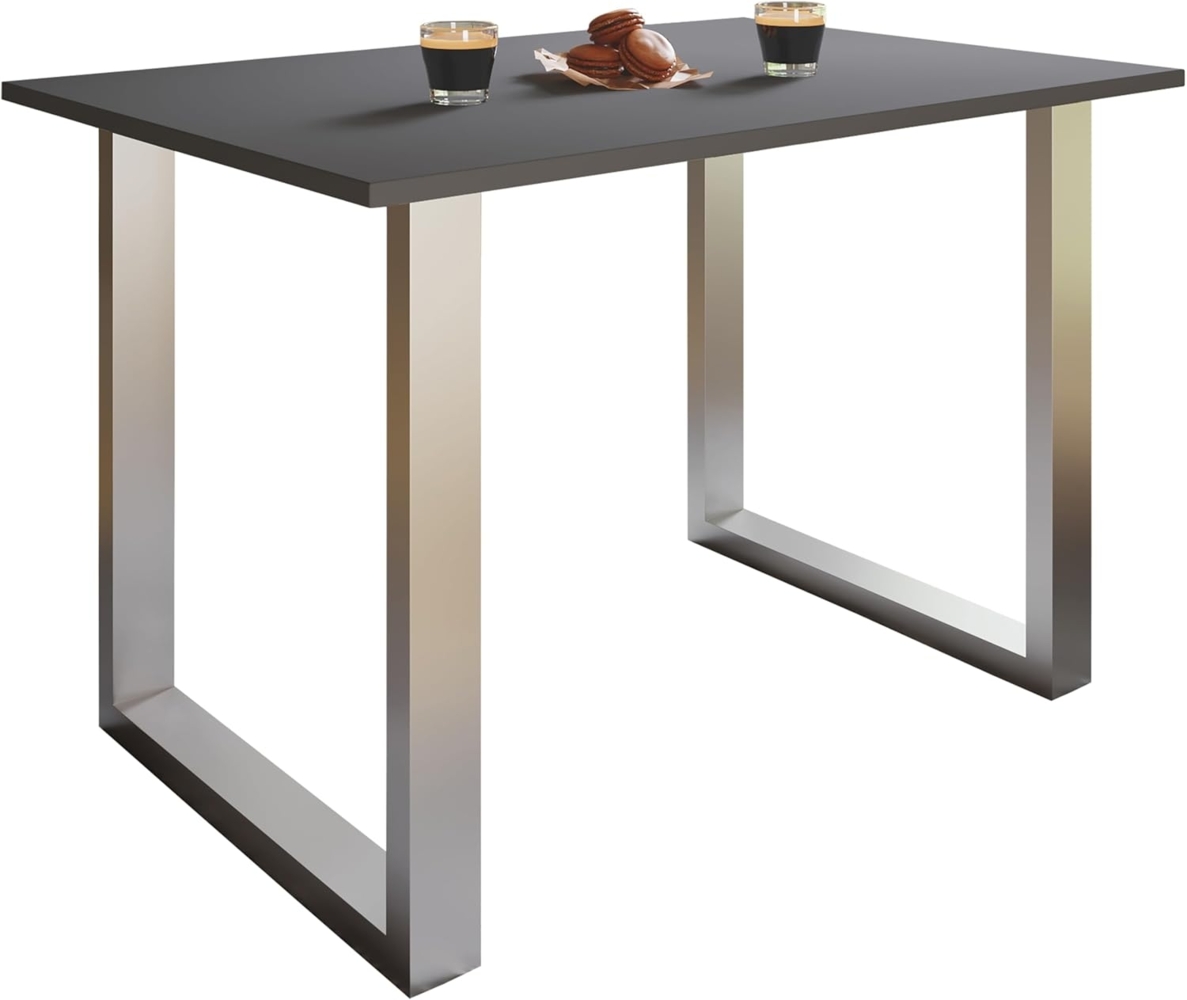 VCM Esstisch Xona 919662 Silber / Anthrazit H. 76 x B. 110 x T. 80 cm Bild 1