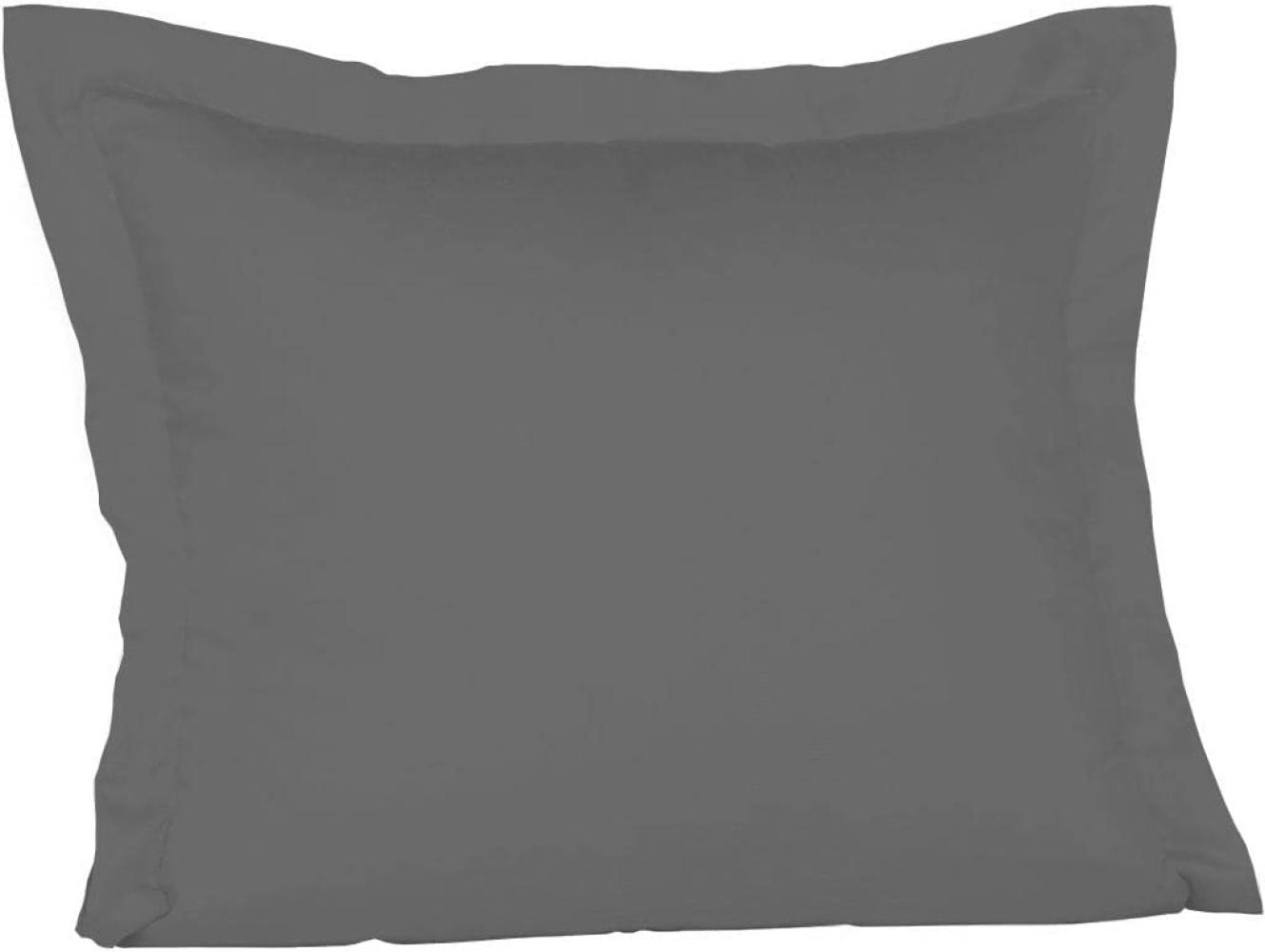 Fleuresse Mako-Satin-Kissenbezug uni colours steingrau 9039 35 x 40 cm Bild 1