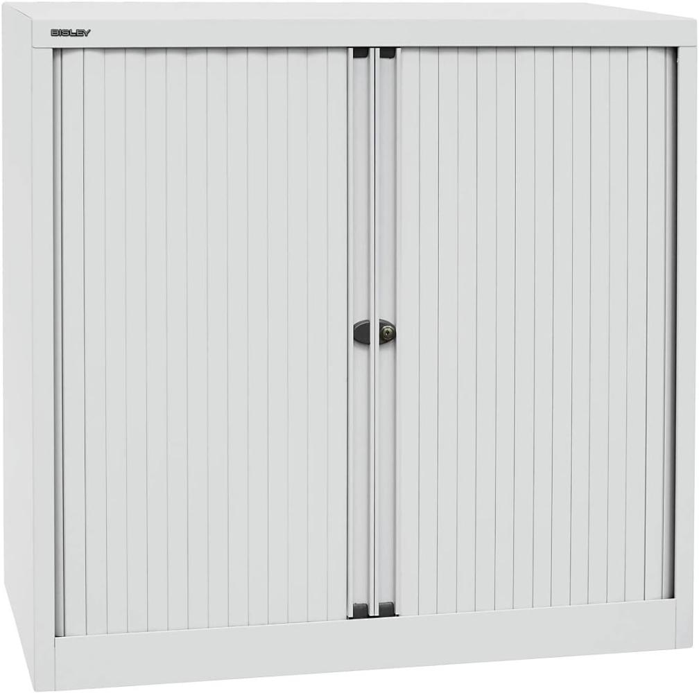 Bisley 'EuroTambour' Rollladenschrank, 80,0 cm, Lichtgrau, 2 Einlegeböden Bild 1