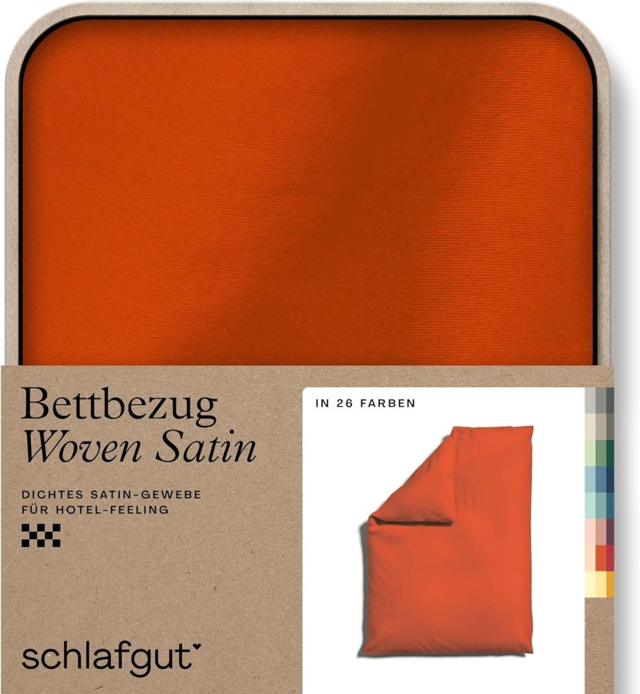 Schlafgut Woven Satin Bettwäsche|Bettbezug einzeln 135x200 - 140x200 cm| red-mid Bild 1