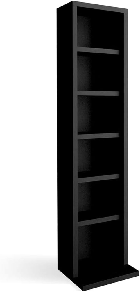 Cd-Regal Schwarz 21 x 91.8 cm Vicco Bild 1