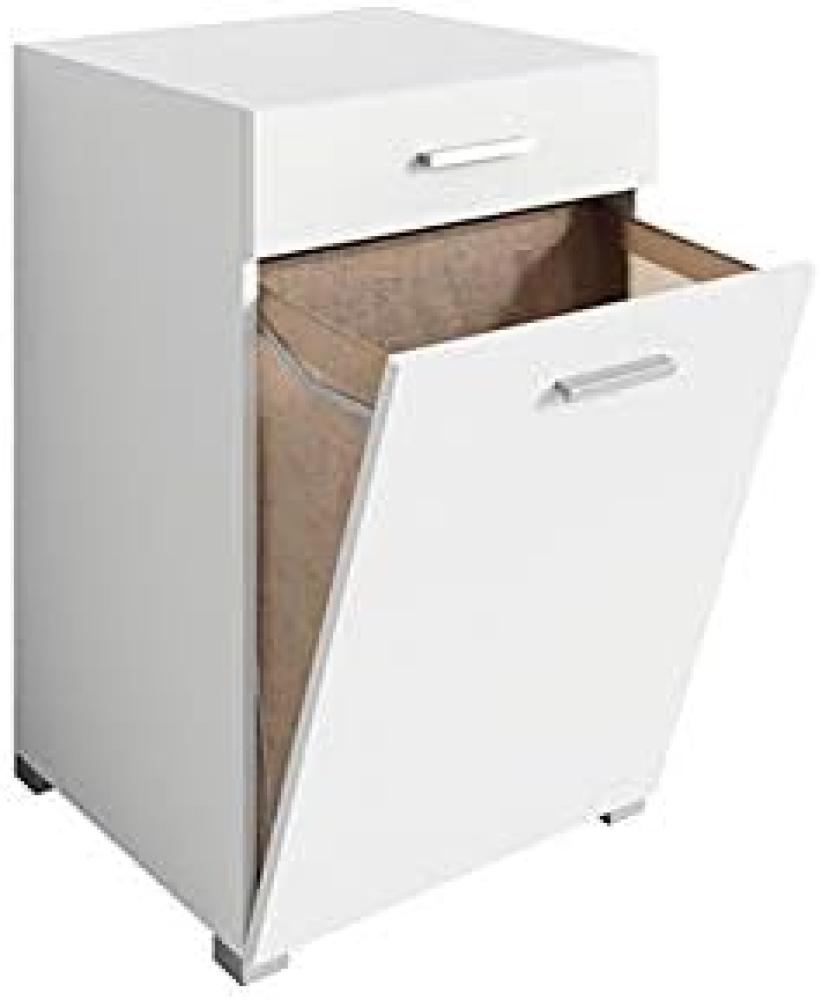 Vicco Wäschekorb Matteo Waschmaschinenschrank Badschrank Wäscheschrank XL Weiß Bild 1