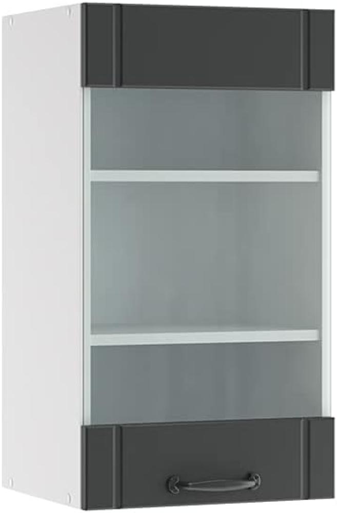 Vicco Hängeglasschrank 40 cm FAME Line Küchenschrank Küchenzeile Landhaus Anthrazit Bild 1