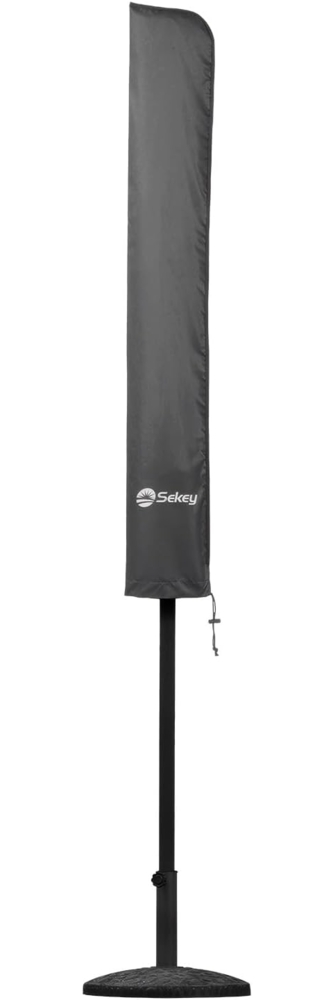 Sekey Schutzhülle für Ø 200 cm / 200 cm × 150 cm / 200 cm × 125 cm Sonnenschirm, Abdeckhauben für Sonnenschirm, 100% Polyester, Wasserdicht & UV-Beständig Bild 1