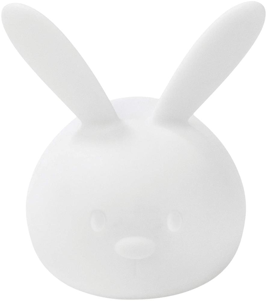 Nattou LED Nachtlicht Hase aus Silikon, 7 Farben in 4 Lichtstärken, BPA-frei, 13,5 x 10,5 x 14 cm, Weiß Bild 1