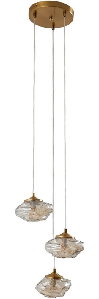 Lindby Hängeleuchte Piatra, Glas Creme IP20, 3 x 8 W LED Bild 1