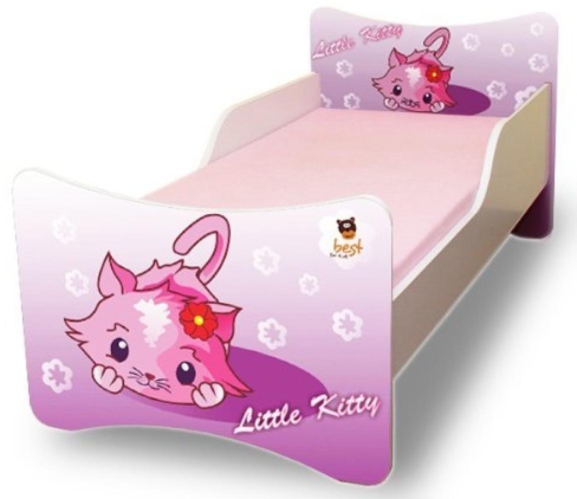 Best for Kids 'Litte Kitty' Kinderbett mit Schaummatratze 90x200 pink Bild 1