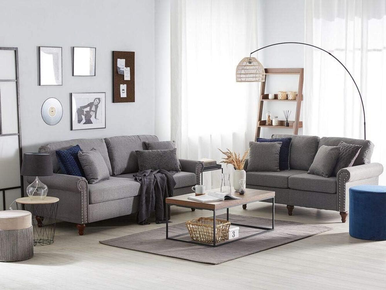 Sofa Set Polsterbezug hellgrau 5-Sitzer OTRA Bild 1
