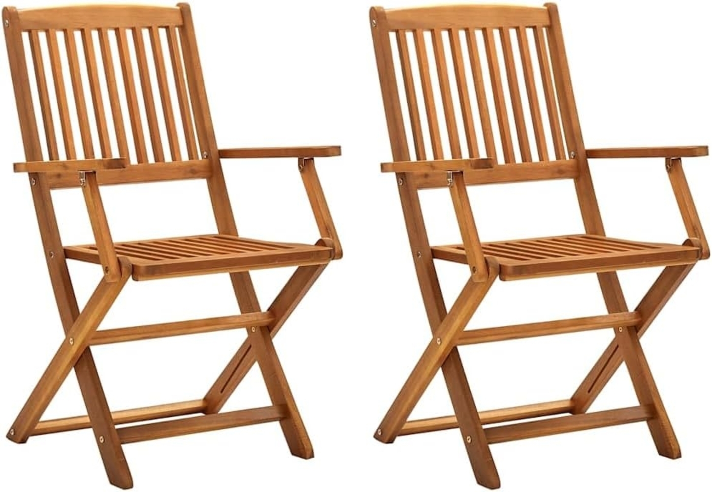 vidaXL Klappbare Gartenstühle 2 Stk. Massivholz Akazie 46337 Bild 1
