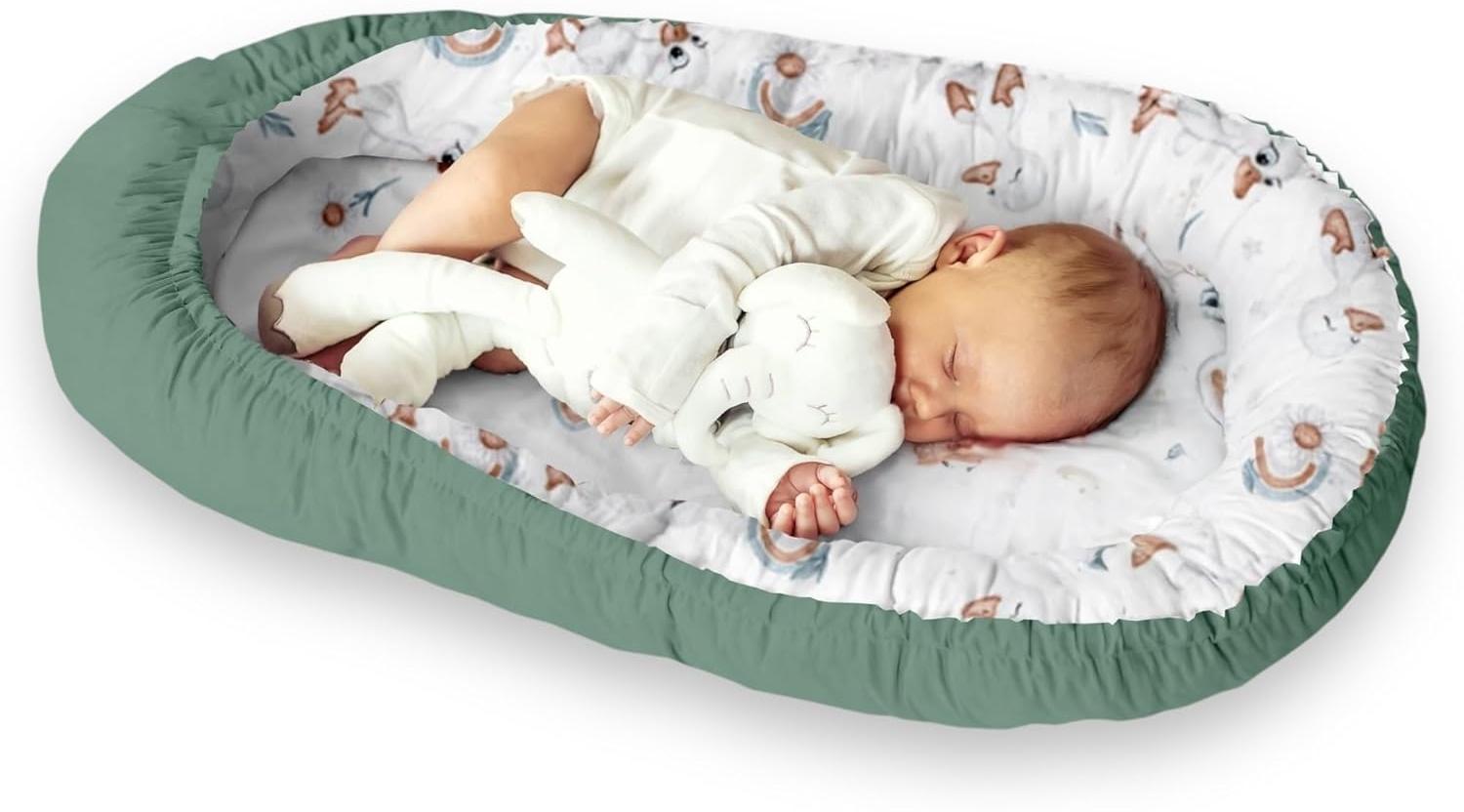 Multifunktionale Kuschelnest Babynest Kokon für Babys und Säuglinge, Nestchen, Reisebett, 100% Baumwolle, antiallergisch Bild 1