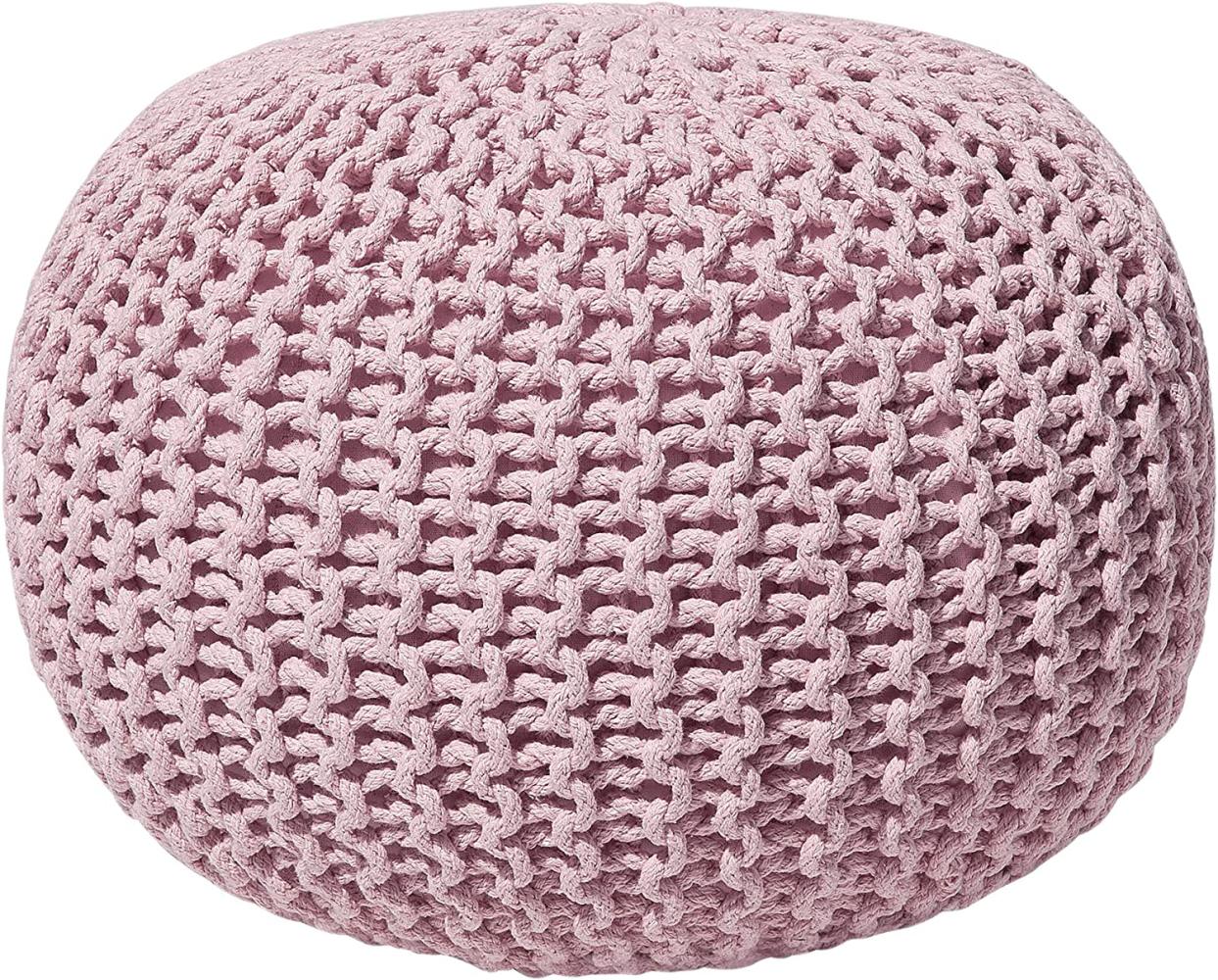 Pouf rosa ⌀ 50 cm CONRAD Bild 1