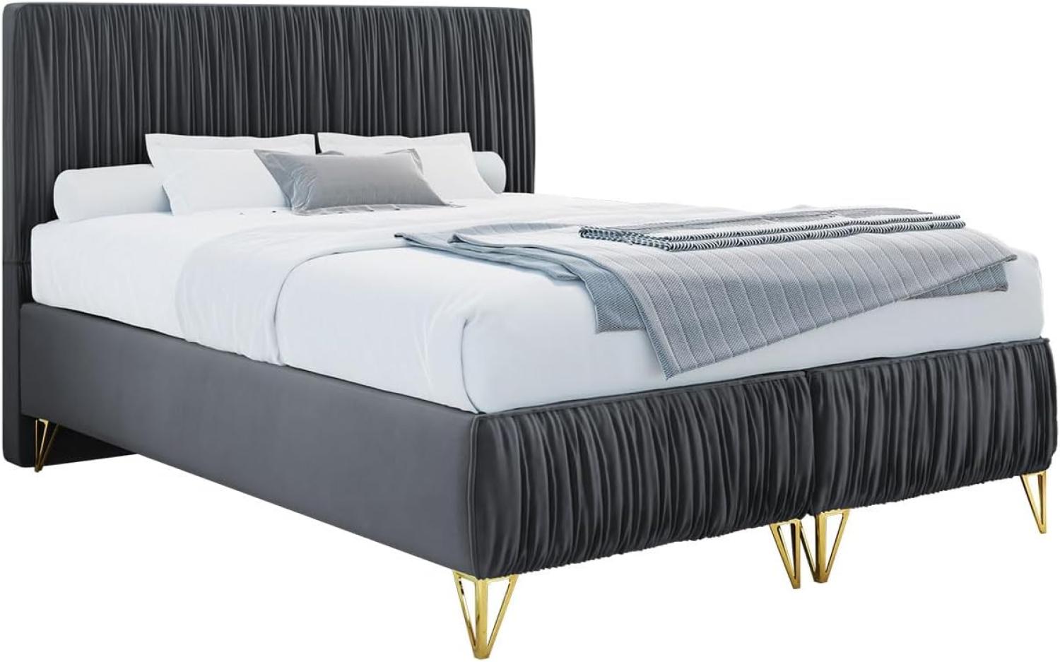 mirjan24 Boxspringbett Lux II , grau, 180 x 200 cm Bild 1