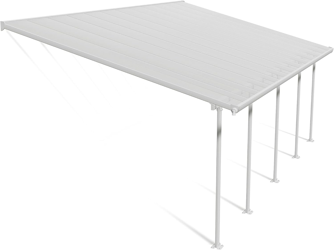 Canopia by Palram Terrassenüberdachung Alu Feria 4X7.87 Polycarbonat Hohlkammerplatten Pergola 787x385 cm Weiss zur Überdachung ihrer Terrasse Bild 1