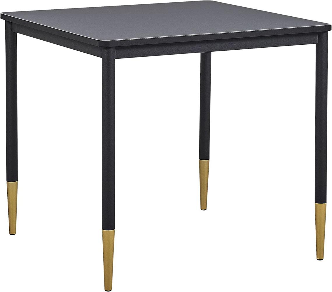 Esstisch schwarz / gold 80x80 cm SHALFORD Bild 1