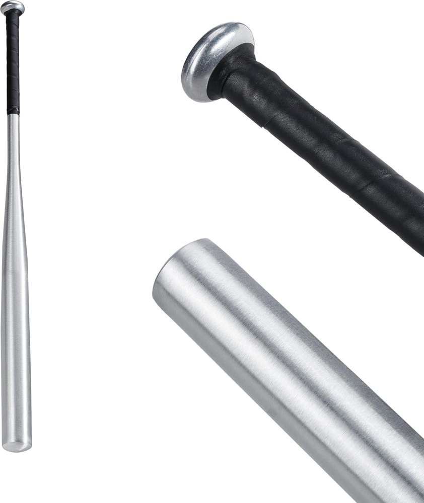 relaxdays Baseball Baseballschläger aus Aluminium in Silber Bild 1