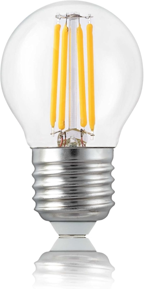 hellum Led Birnen E27, Glühbirne E27 Warmweiß mit 4,5 Watt Mini Globe Ersatz für 40W Glühlampen 470 Lumen 2700 Kelvin, Lampe E27 für Led Beleuchtung 209112 1er-pack Bild 1