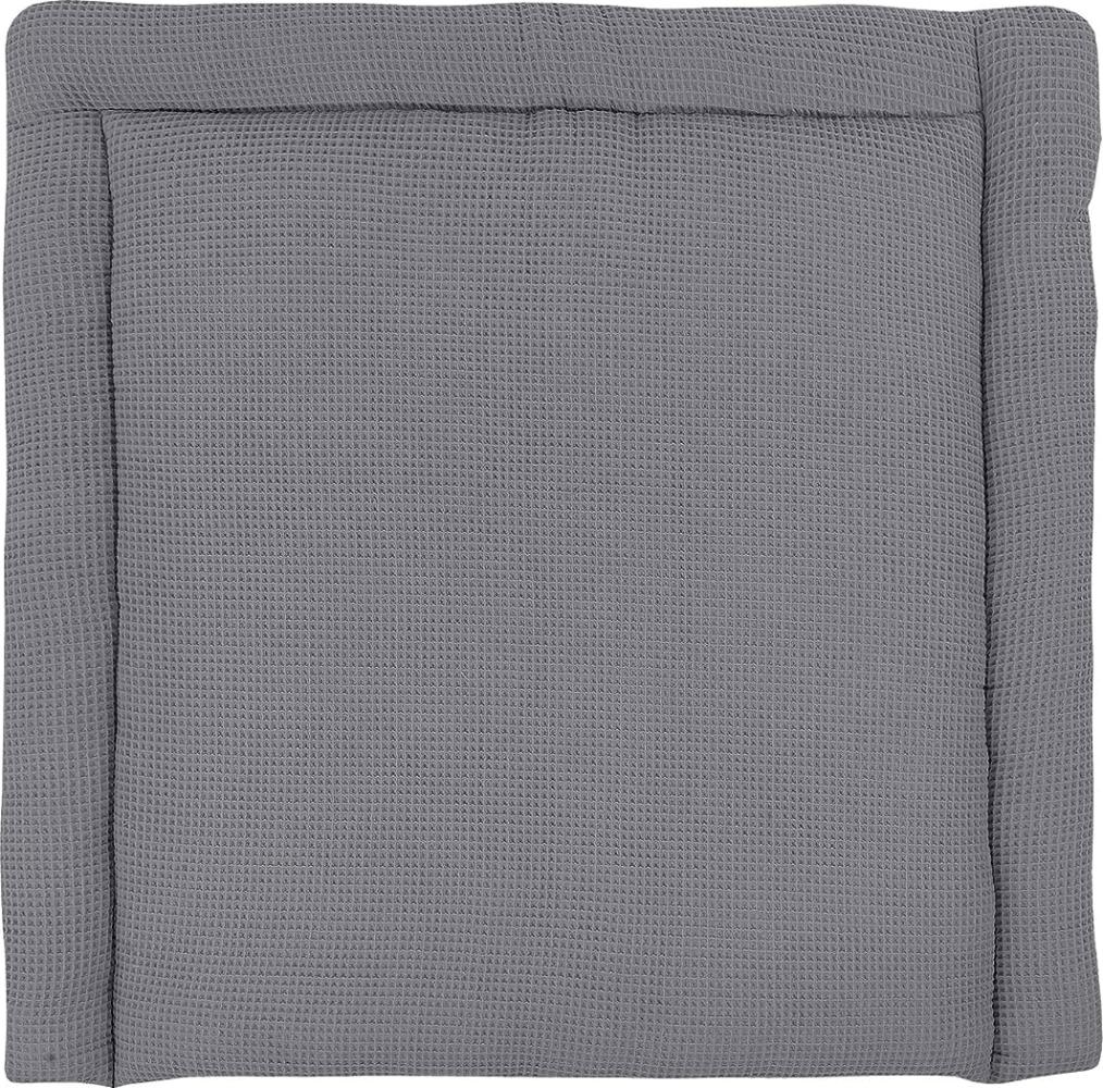 KraftKids Wickelauflage in Waffel Piqué grau, Wickelunterlage 78x78 cm (BxT), Wickelkissen Bild 1