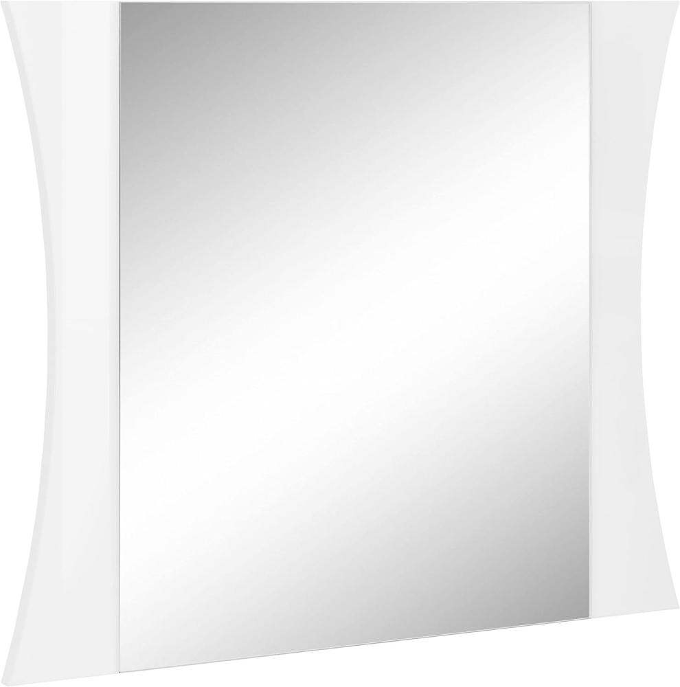 Wandspiegel >Arona< in Weiß-Hochglanz - 71 x 60 x 2 cm (BxHxT) Bild 1