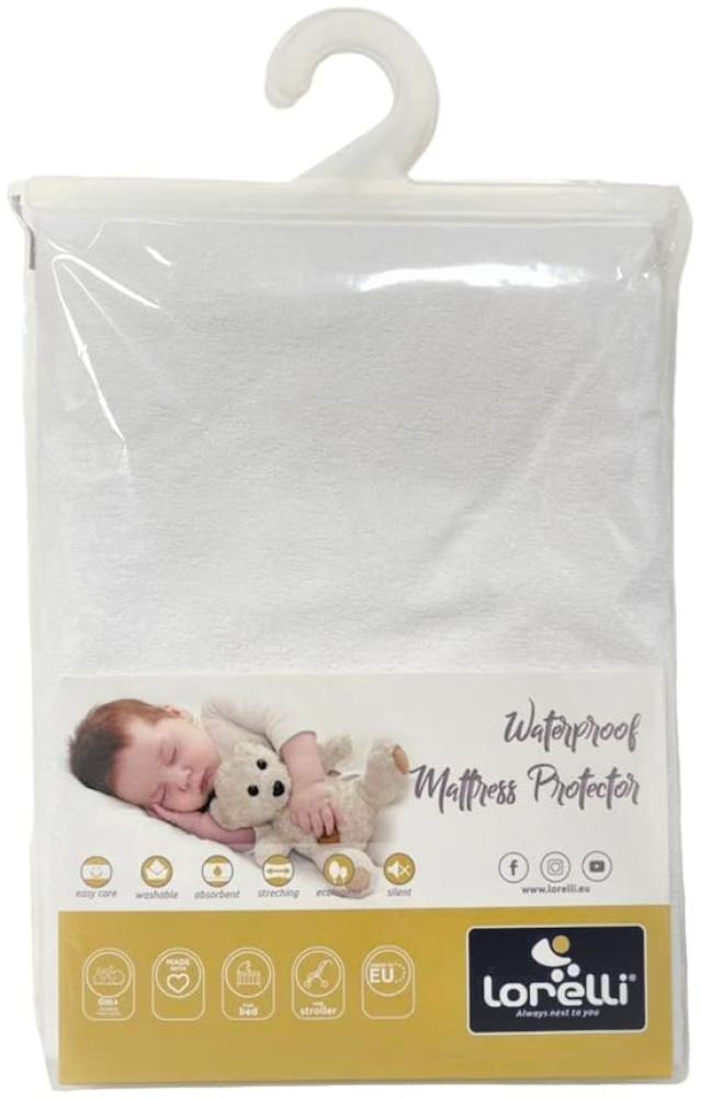 Lorelli Babybett Matratzenschoner, weiß, wasserdicht 70x100 cm Bild 1