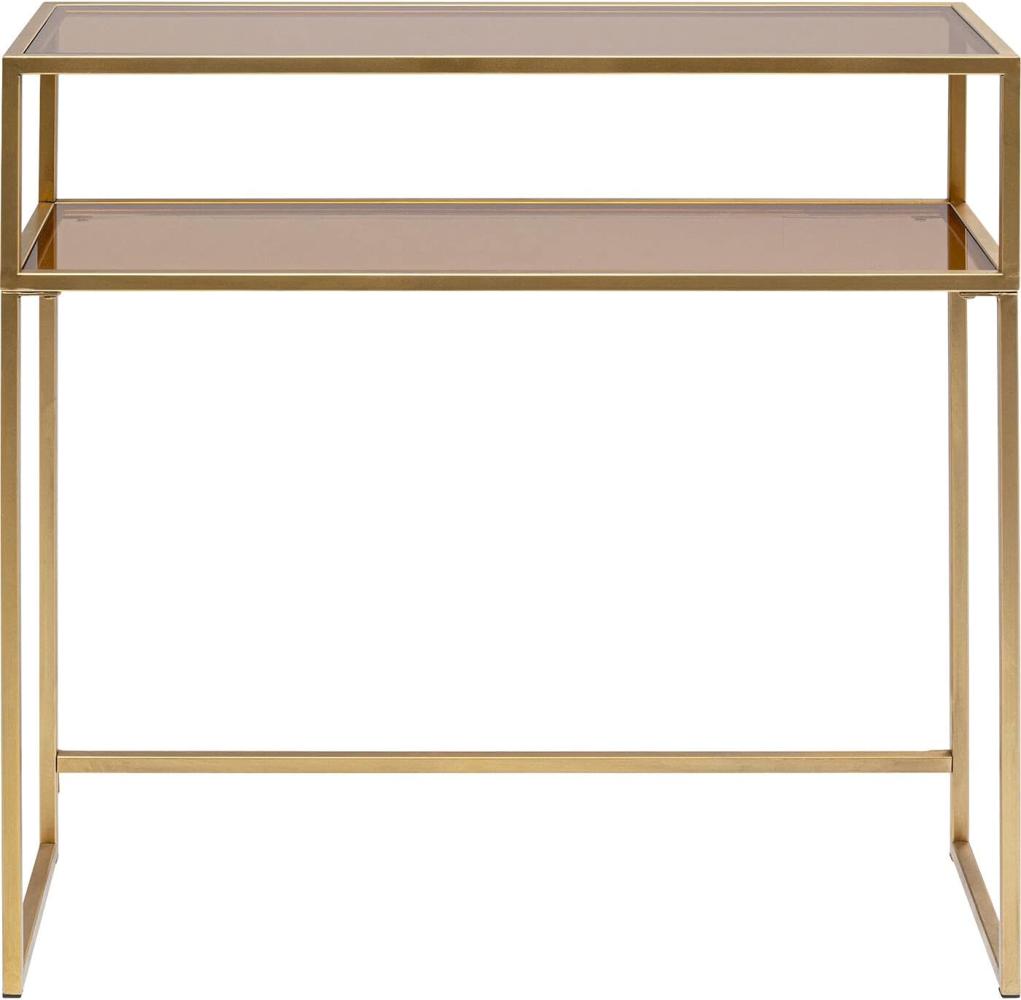 Kare Loft Gold 85x80cm Konsole, Glas, 80x85x30cm Bild 1