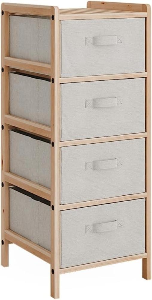 Vicco Badschrank Bruno Beige 34,5 x 86 cm mit 4 Stoffschubladen Bild 1