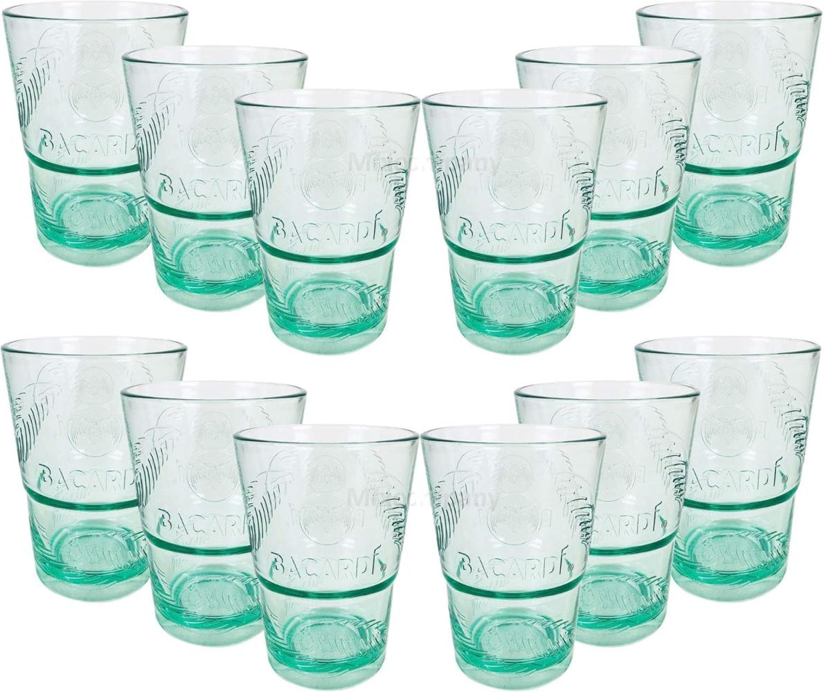 Bacardi Rum KUNSTSTOFF Glas - Gläser Set - 12x Kunststoff Gläser Mojito Longdrinkglas Cuba Libre Cocktail Bar Bild 1