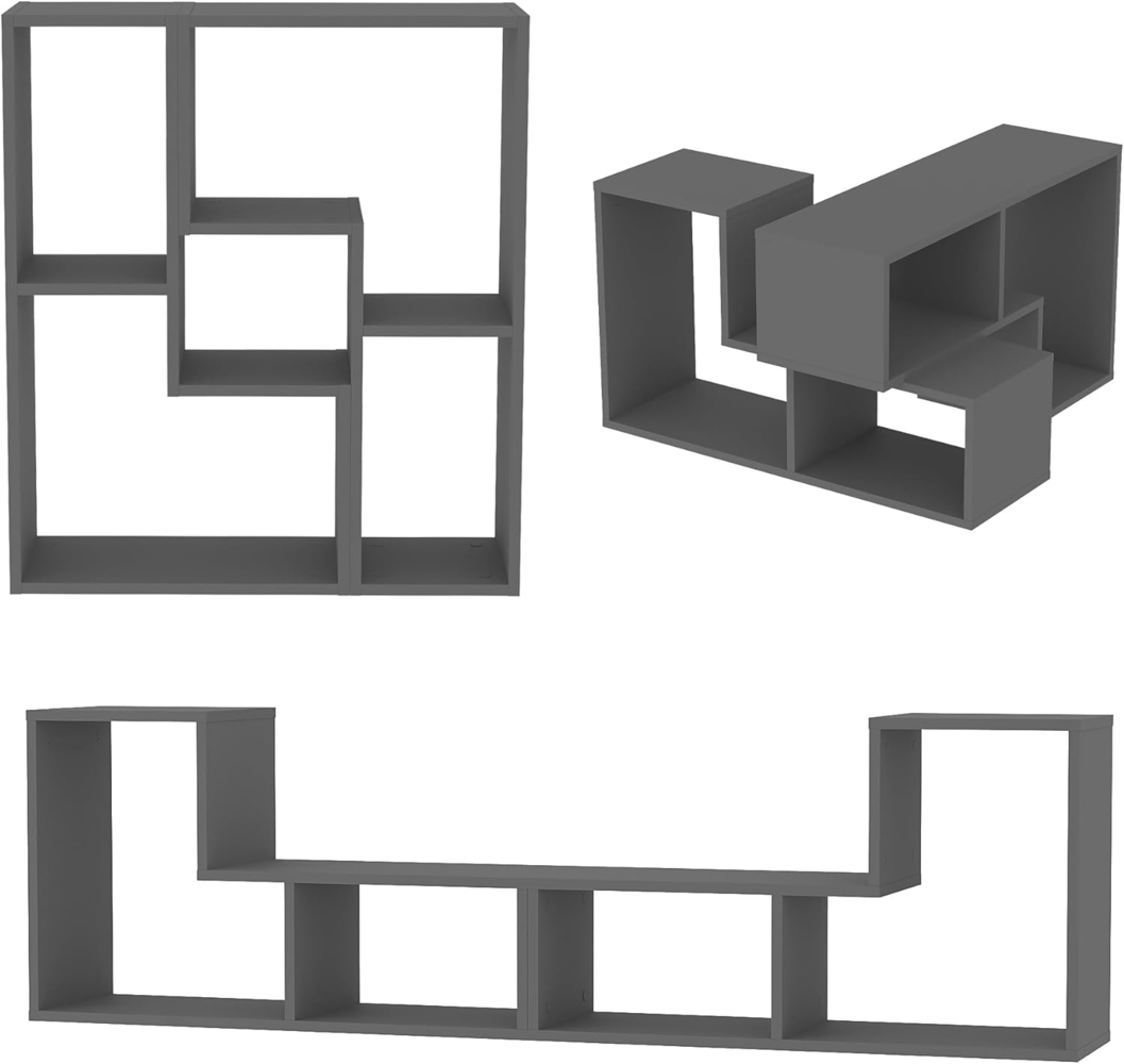 Modulares Möbelset Hustersurd 2-tlg. Anthrazit [en. casa] Bild 1