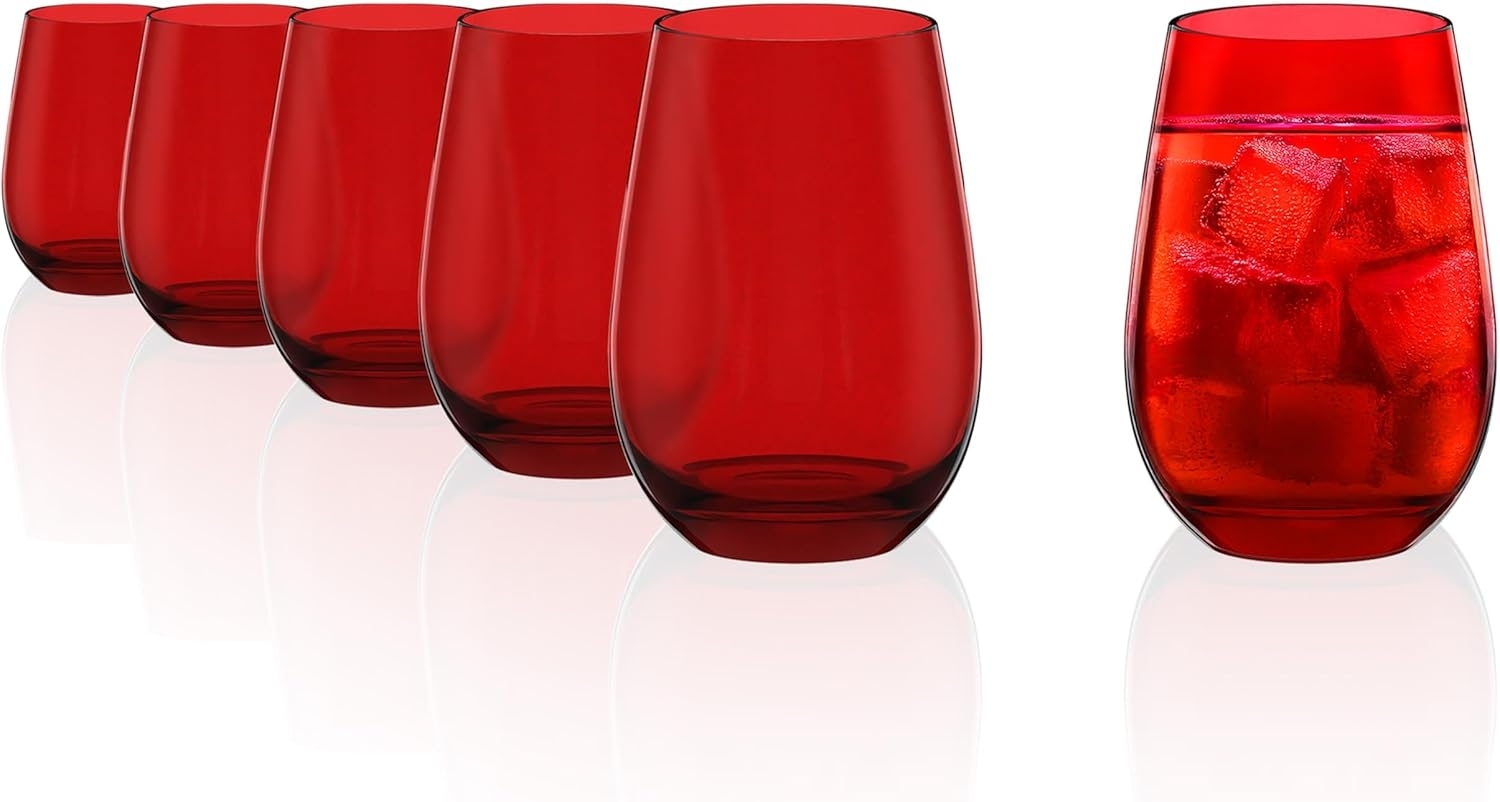 Stölzle Lausitz ELEMENTS Becher 465 ml rot 6er Set - A Bild 1