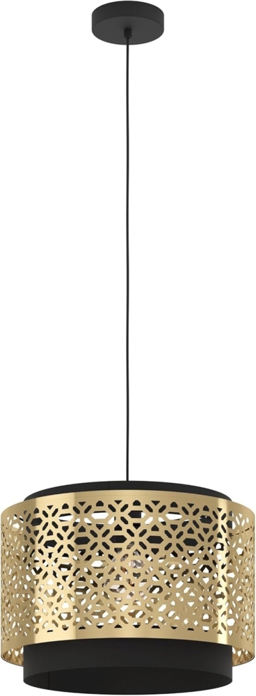 Eglo 43981 Hängeleuchte SANDBACH Stahl schwarz, messing E27 1X40W H:110cm Ø42cm dimmbar Bild 1