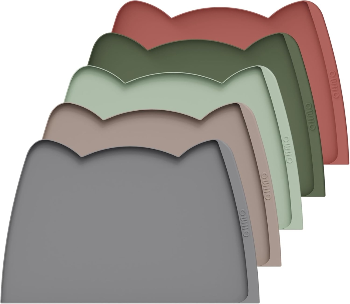 OHMO Napfunterlage für Hunde und Katze rutschfest, Silikon grau, 60x38 cm Bild 1