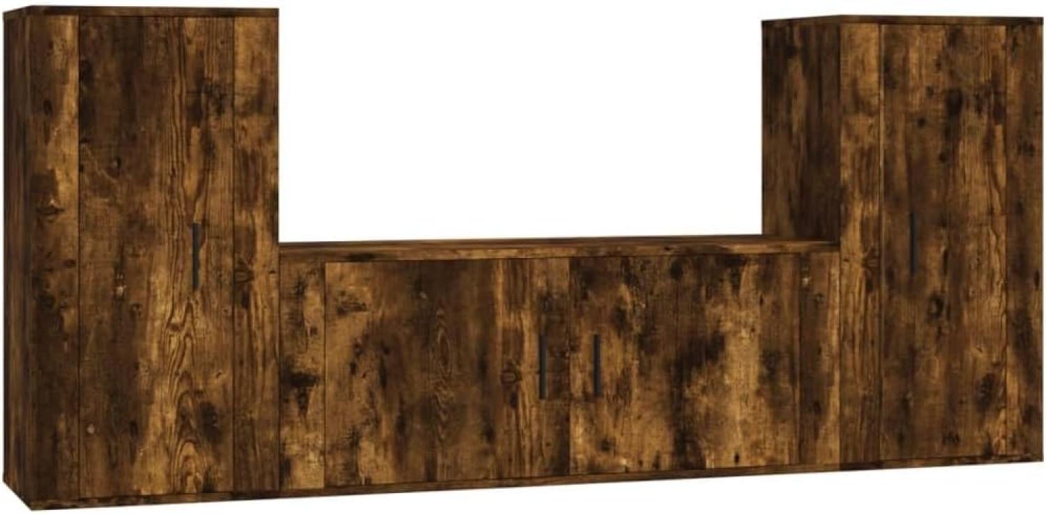 vidaXL 3-tlg. TV-Schrank-Set Räuchereiche Holzwerkstoff 3188539 Bild 1