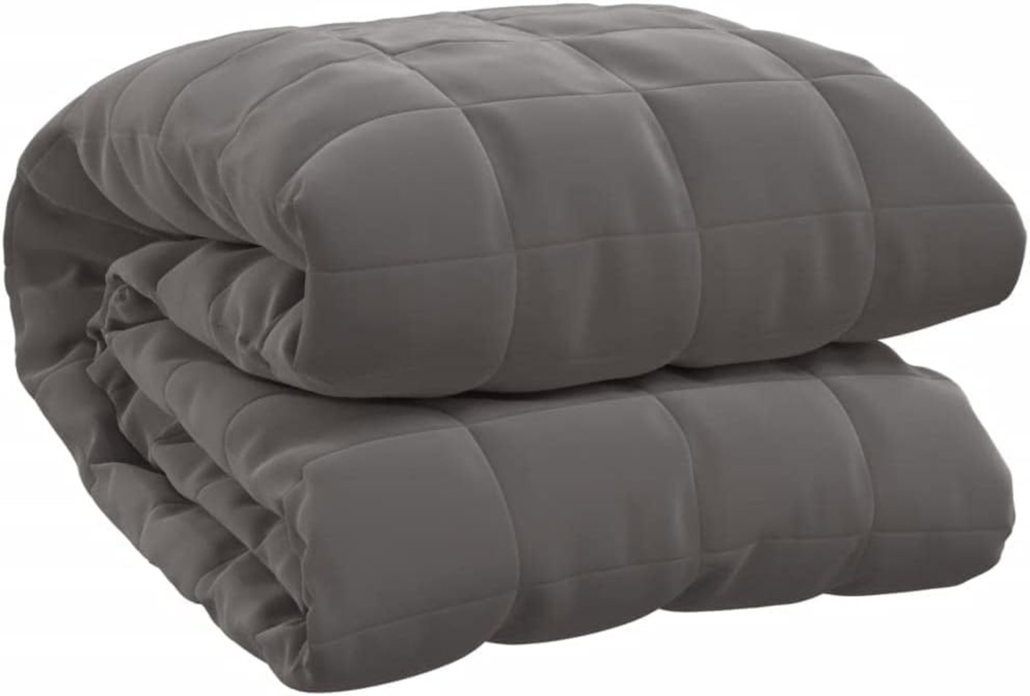 vidaXL Gewichtsdecke Stoff, 1x Gewichtsdecke, Dunkelgrau, 122x183 cm, Stoff, 5 kg Bild 1