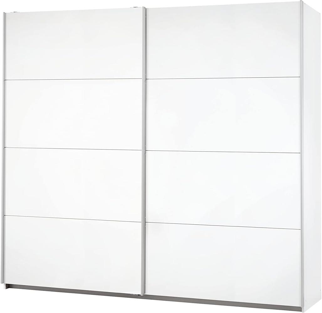 Rauch Möbel Caracas Schrank Kleiderschrank Schwebetürenschrank Weiß 2-türig inkl. Zubehörpaket Basic 2 Einlegeböden, 2 Kleiderstangen, BxHxT 226x210x62 cm Bild 1