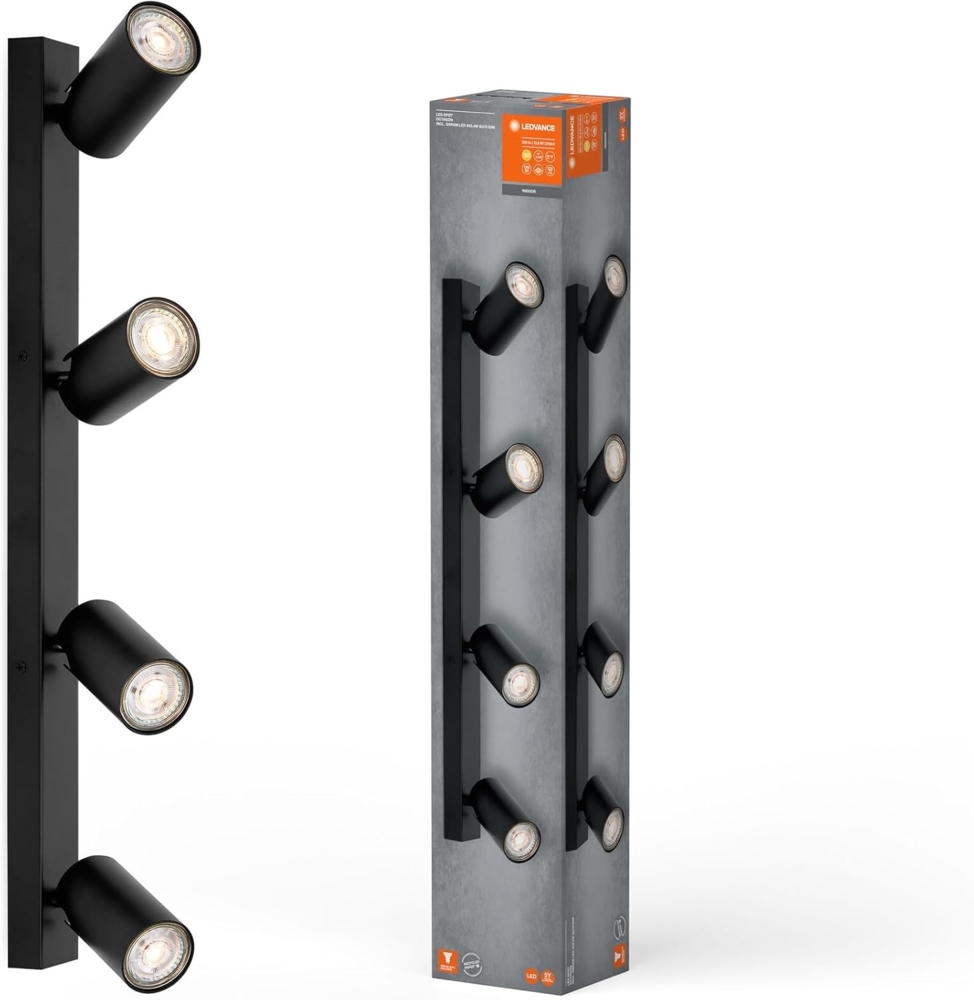 LEDVANCE LED-Spot Octagon GU10 Schwarz 4x3,4W 927 DIM Bild 1