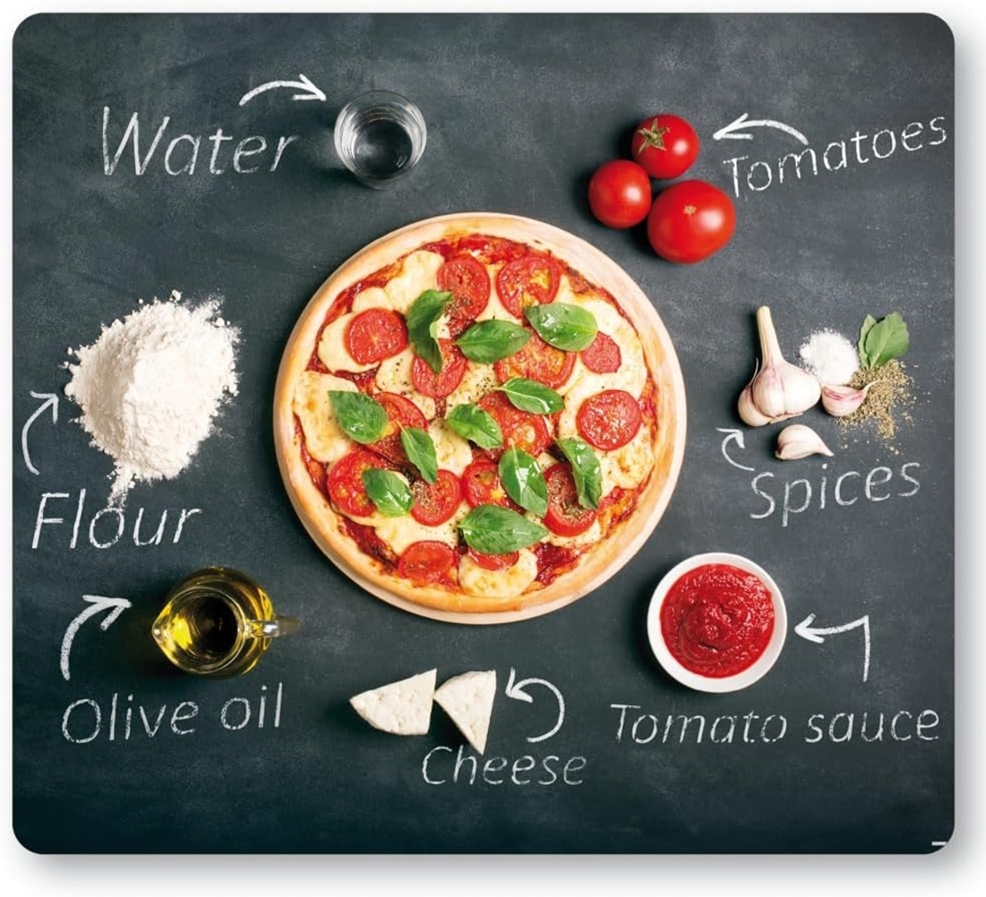 KESPER® Schneide- und Abdeckplatte Multi-Glasschneideplatte, Pizza, 56x50 cm, ESG-Sicherheitsglas, (1 tlg), vielseitig einsetzbar Bild 1