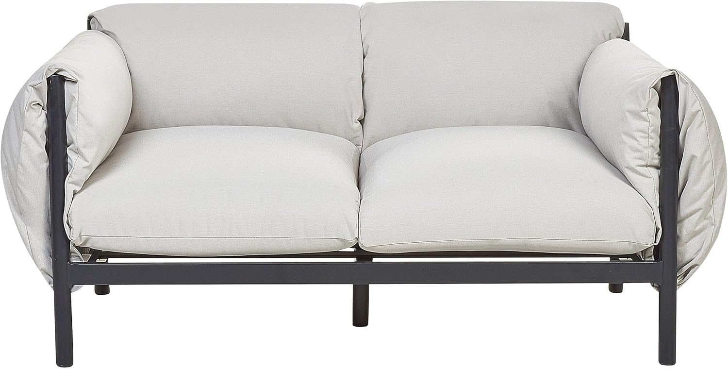 2 Sitzer Sofa ESPERIA Metall Grau Bild 1