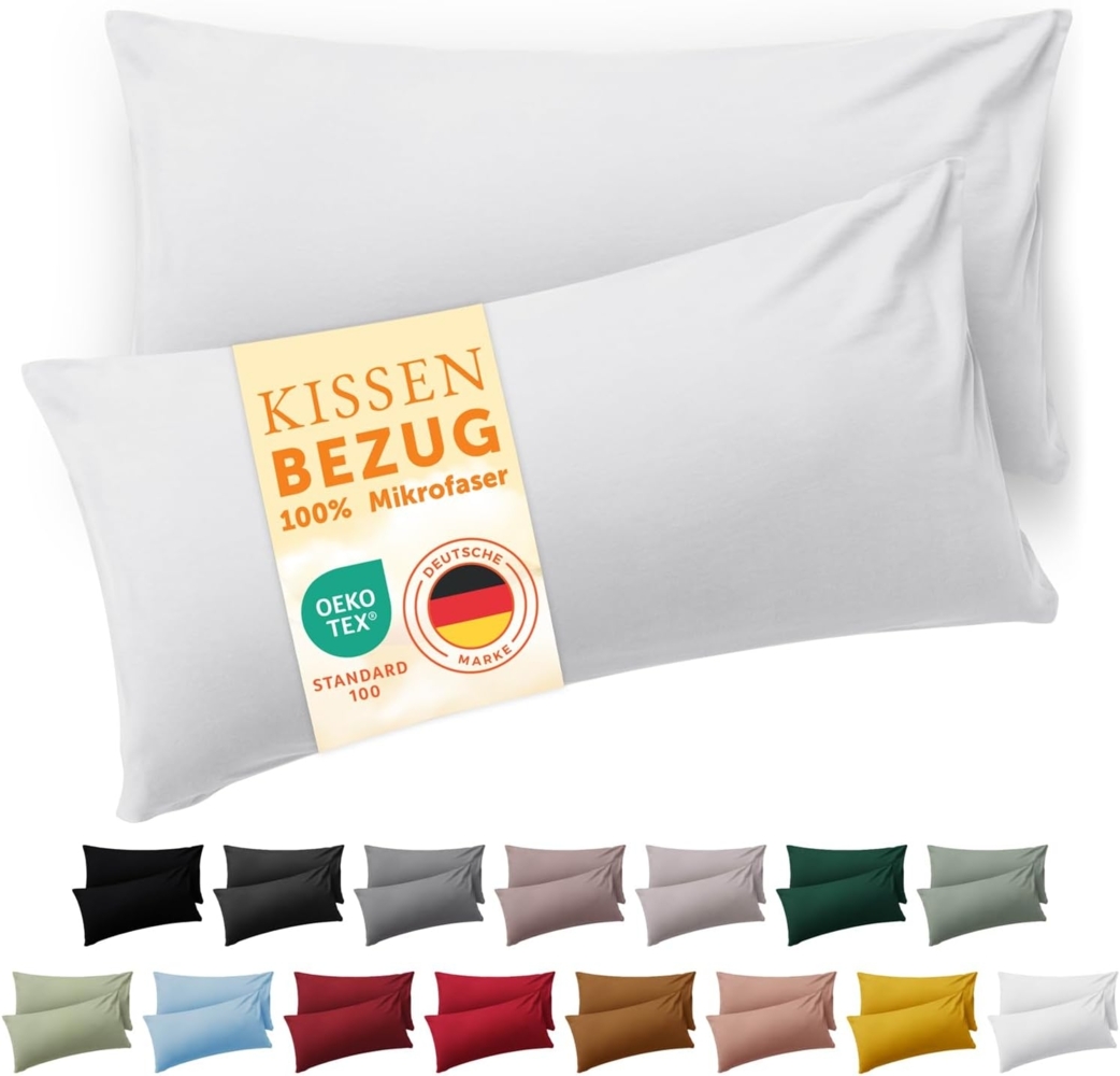 Blumtal Kissenbezüge aus gebürstetem Mikrofaser-Gewebe, (2 Stück), mit Reißverschluss oder Verschlusslasche Bild 1