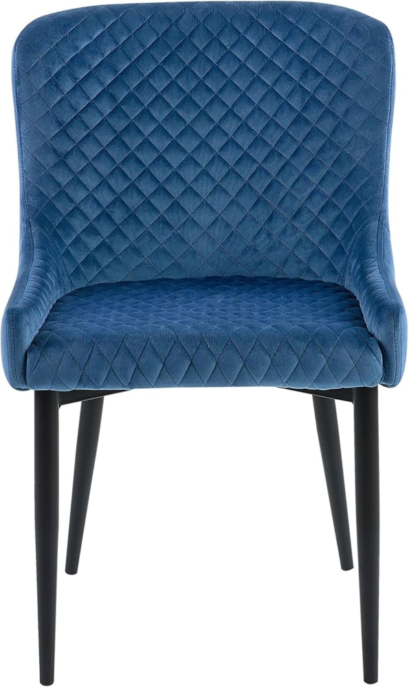 Esszimmerstuhl blau Samtstoff 2er Set SOLANO Bild 1