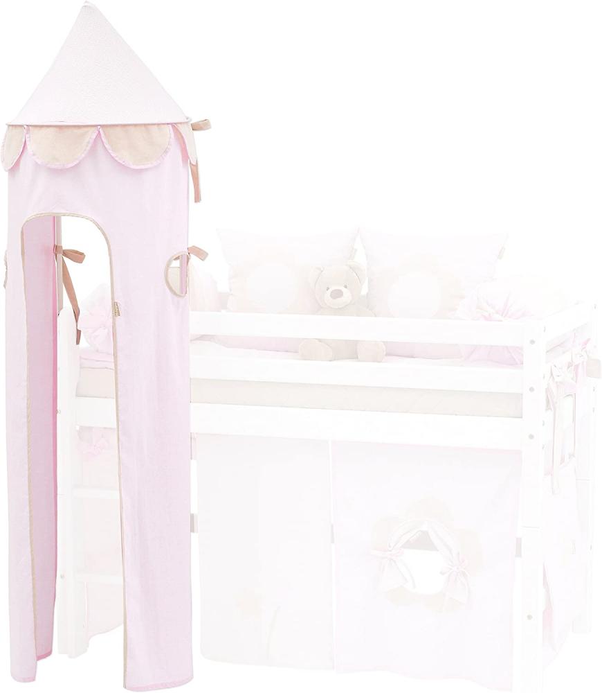 Hoppekids für Halbhochbett, Spielbett, Hochbett, inkl Gestell, hellrot, Textil, Fairytale Flower, 45 x 45 x 185 cm Bild 1