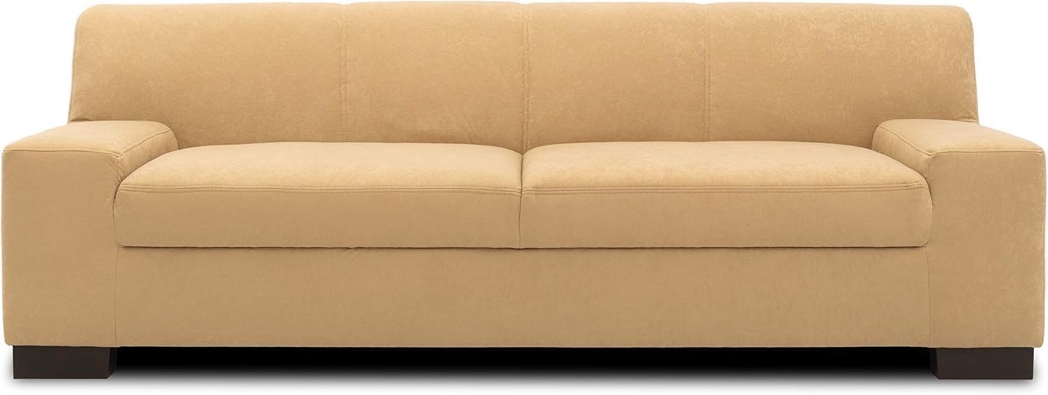 DOMO. Collection Norma Sofa , 2-Sitzer Couch , 2er Garnitur, 194 x 85 x 74 cm , Microfaser beige Bild 1