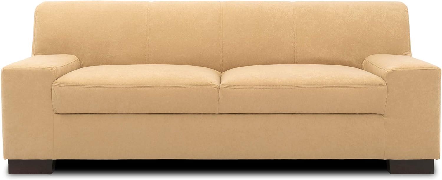 DOMO. Collection Norma Sofa , 2-Sitzer Couch , 2er Garnitur, 194x85x74 cm , Microfaser beige Bild 1