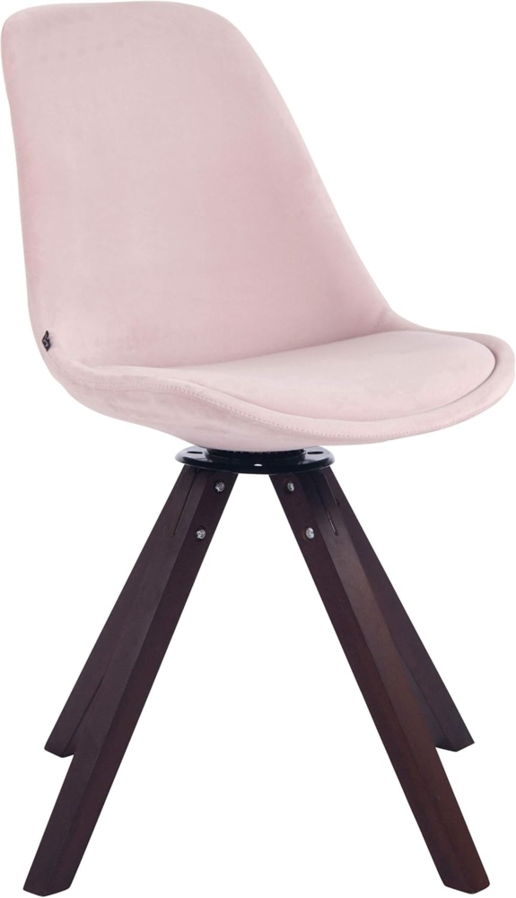 Esszimmerstuhl Troyes Samt Square walnuss, pink Bild 1
