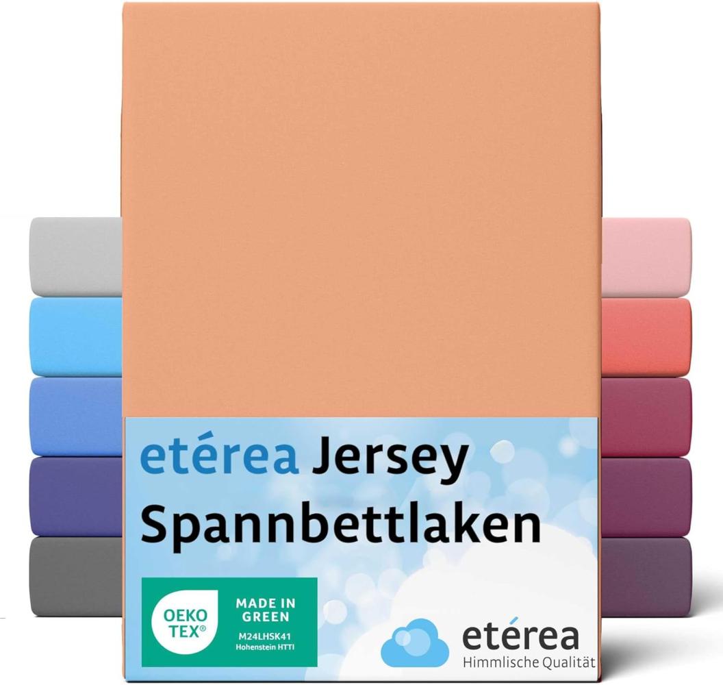 etérea Comfort Jersey Spannbettlaken Pfirsich 200x200 cm - 200x220 cm Bild 1