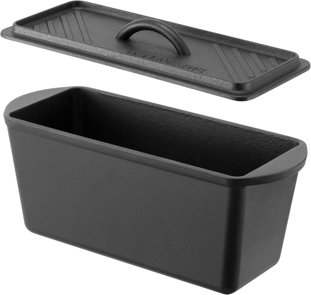Navaris Brotbackform Gusseisen Brotbackform mit Deckel - 34cm - Vorgewürzt, (1-tlg) Bild 1