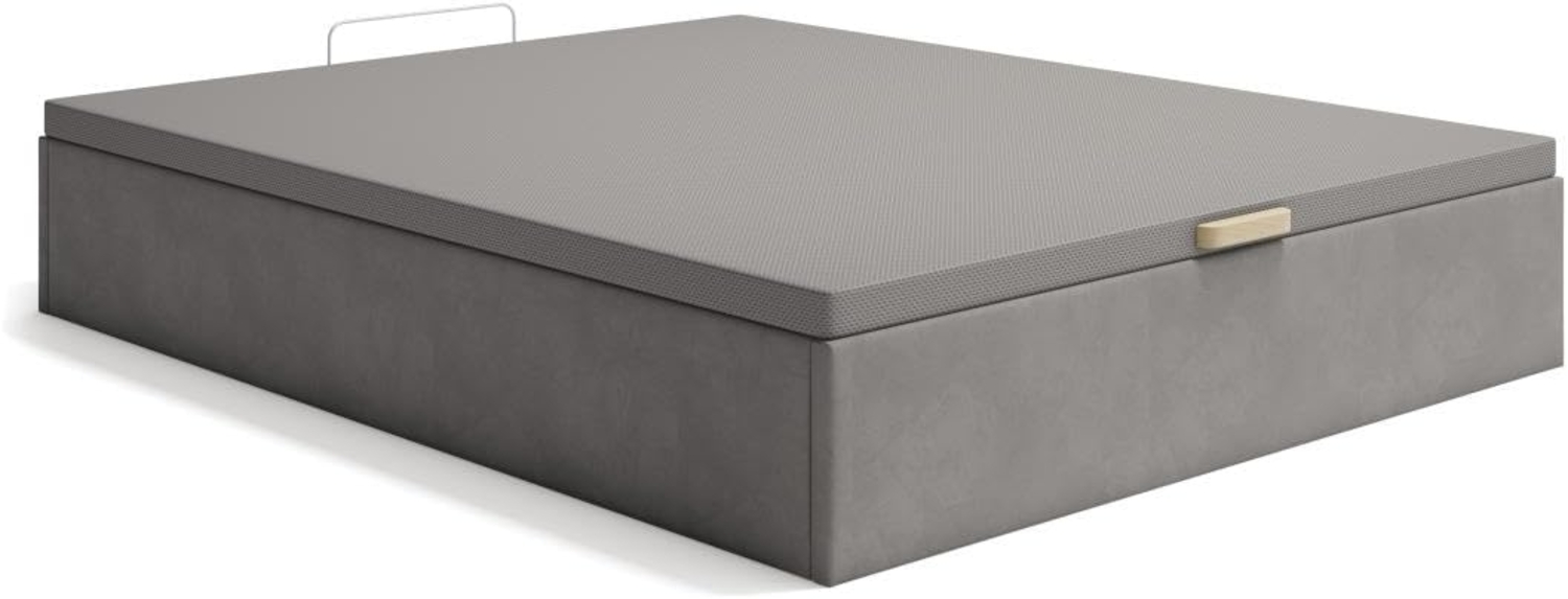 Vente-unique - Bettgestell mit Bettkasten - 140 x 190 cm - Stoff - Grau - CENOVAS von YSMÉE Bild 1